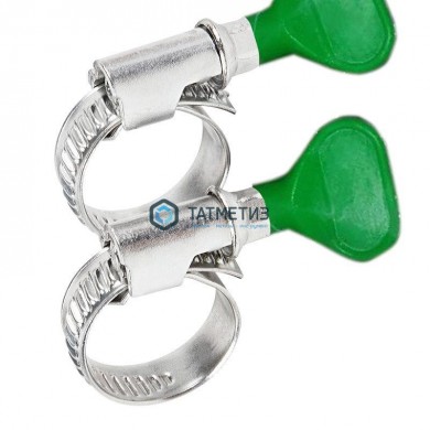 Хомут червячный нержавеющий   "ключ" 10-16 / 9 W2 |  «ТАТМЕТИЗ» Хомут червячный нержавеющий   "ключ" 10-16 / 9 W2 -  магазин крепежа «ТАТМЕТИЗ»