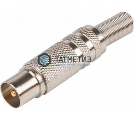 Разъем штекер TV никель с пружиной PROCONNECT |  «ТАТМЕТИЗ» Разъем штекер TV никель с пружиной PROCONNECT -  магазин крепежа «ТАТМЕТИЗ»