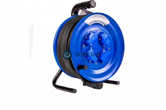 Удлинитель силовой на катушке, 4 х 50 м, с/з КГ 3х2,5 мм, 16А, 3500Вт, IP44 Атлант |  «ТАТМЕТИЗ» Удлинитель силовой на катушке, 4 х 50 м, с/з КГ 3х2,5 мм, 16А, 3500Вт, IP44 Атлант -  магазин крепежа «ТАТМЕТИЗ»