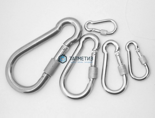 Карабин с муфтой 5299D  5  (100 шт/уп) ТК |  «ТАТМЕТИЗ» Карабин с муфтой 5299D  5  (100 шт/уп) ТК -  магазин крепежа «ТАТМЕТИЗ»