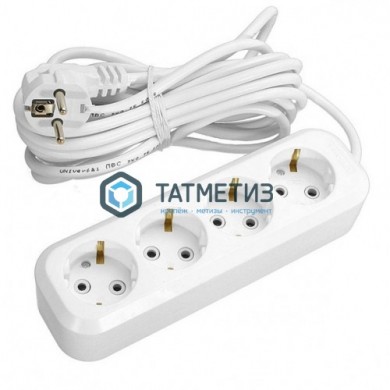 Удлинитель 4x5м с/з, 10А, IP20, У10-555, ПВС 3х0,75 UNIVersal |  «ТАТМЕТИЗ» Удлинитель 4x5м с/з, 10А, IP20, У10-555, ПВС 3х0,75 UNIVersal -  магазин крепежа «ТАТМЕТИЗ»