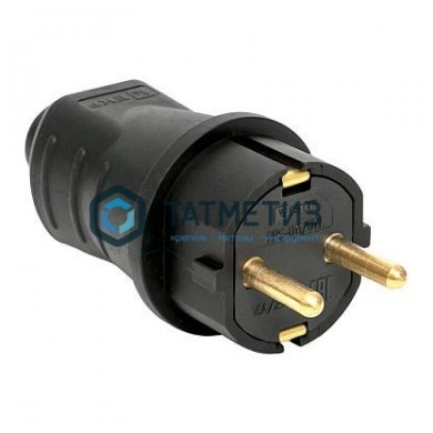 Эл.вилка прямая каучук 230В 2P+PE 16A IP44 PROxima EKF |  «ТАТМЕТИЗ» Эл.вилка прямая каучук 230В 2P+PE 16A IP44 PROxima EKF -  магазин крепежа «ТАТМЕТИЗ»