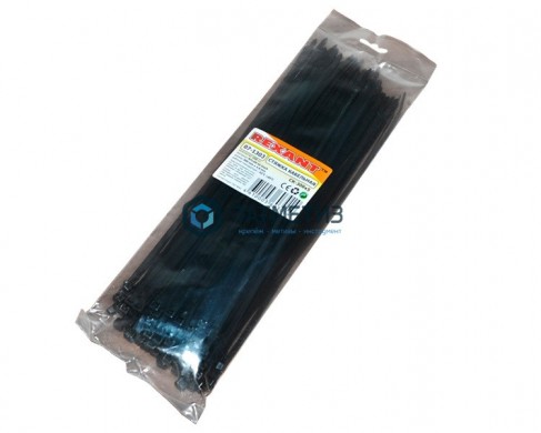 Хомут-стяжка нейлон  300 х 3,6  (100 шт/уп)  REXANT черный |  «ТАТМЕТИЗ» Хомут-стяжка нейлон  300 х 3,6  (100 шт/уп)  REXANT черный -  магазин крепежа «ТАТМЕТИЗ»