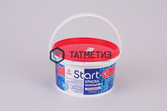 Краска ВД  СТАРТ моющаяся белоснежная 3 кг-./4 |  «ТАТМЕТИЗ» Краска ВД  СТАРТ моющаяся белоснежная 3 кг-./4 -  магазин крепежа «ТАТМЕТИЗ»