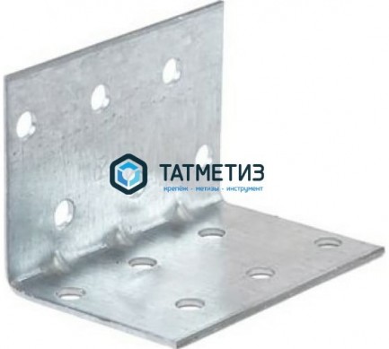 Усиленный монтажный уголок 40x40x60x1,5 mm KMP2 |  «ТАТМЕТИЗ» Усиленный монтажный уголок 40x40x60x1,5 mm KMP2 -  магазин крепежа «ТАТМЕТИЗ»