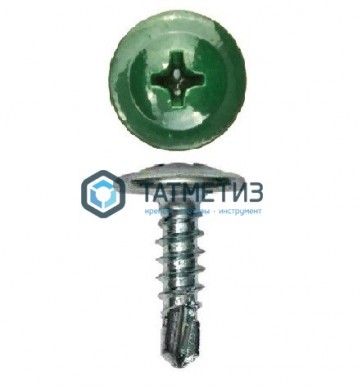 Саморез п/ш сверло 4,2x16  RAL 6002 |  «ТАТМЕТИЗ» Саморез п/ш сверло 4,2x16  RAL 6002 -  магазин крепежа «ТАТМЕТИЗ»