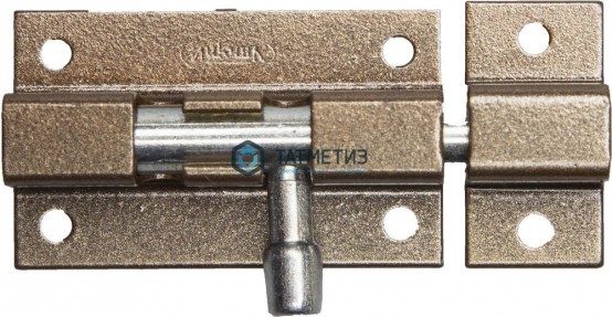 Задвижка накладная для окон и мебели "ШП-50 КМЦ", цвет коричневый металлик/цинк, 50мм |  «ТАТМЕТИЗ» Задвижка накладная для окон и мебели "ШП-50 КМЦ", цвет коричневый металлик/цинк, 50мм -  магазин крепежа «ТАТМЕТИЗ»