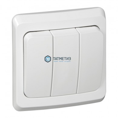 Выключатель 3-кл. СП Этюд 10А бел. SchE BC10-003B |  «ТАТМЕТИЗ» Выключатель 3-кл. СП Этюд 10А бел. SchE BC10-003B -  магазин крепежа «ТАТМЕТИЗ»