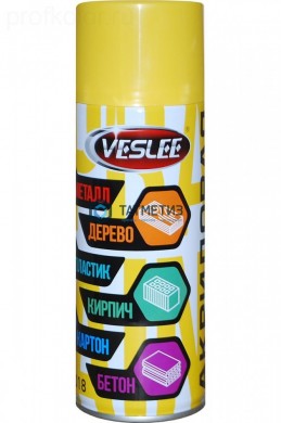 Краска аэроз. VESLEE  ЖЕЛТАЯ  520 мл. RAL 1018 |  «ТАТМЕТИЗ» Краска аэроз. VESLEE  ЖЕЛТАЯ  520 мл. RAL 1018 -  магазин крепежа «ТАТМЕТИЗ»