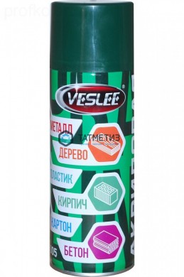 Краска аэроз. VESLEE  ЗЕЛЕНЫЙ МОХ 520 мл. RAL 6005 |  «ТАТМЕТИЗ» Краска аэроз. VESLEE  ЗЕЛЕНЫЙ МОХ 520 мл. RAL 6005 -  магазин крепежа «ТАТМЕТИЗ»