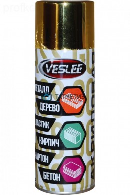 Краска аэроз. VESLEE  ЛАТУНЬ  520 мл. |  «ТАТМЕТИЗ» Краска аэроз. VESLEE  ЛАТУНЬ  520 мл. -  магазин крепежа «ТАТМЕТИЗ»
