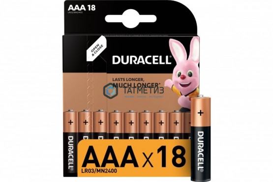Батарейка DURACELL тип ААА 18 шт/уп |  «ТАТМЕТИЗ» Батарейка DURACELL тип ААА 18 шт/уп -  магазин крепежа «ТАТМЕТИЗ»