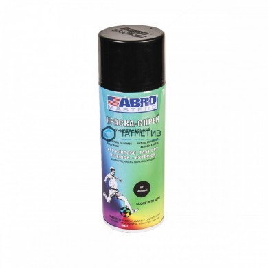 Краска аэроз. ЧЕРНАЯ  АБРО Мастерс матовая 400 мл |  «ТАТМЕТИЗ» Краска аэроз. ЧЕРНАЯ  АБРО Мастерс матовая 400 мл -  магазин крепежа «ТАТМЕТИЗ»