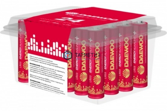 Батарейка алкалиновая тип AAA / LR03 1.5В Energy ПРОМО Pack-24 (уп.24шт) DAEWOO |  «ТАТМЕТИЗ» Батарейка алкалиновая тип AAA / LR03 1.5В Energy ПРОМО Pack-24 (уп.24шт) DAEWOO -  магазин крепежа «ТАТМЕТИЗ»