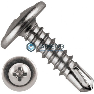 Саморез с прессшайбой сверло крест/шл "клоп" д/алюм. АРТ 9998 А2 4,2X16 |  «ТАТМЕТИЗ» Саморез с прессшайбой сверло крест/шл "клоп" д/алюм. АРТ 9998 А2 4,2X16 -  магазин крепежа «ТАТМЕТИЗ»