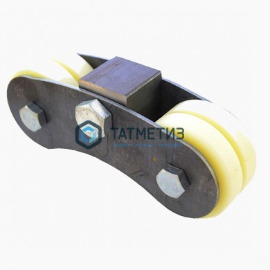 Каретка роликовая КАПРОЛОН под ПОЛОСУ d 70 |  «ТАТМЕТИЗ» Каретка роликовая КАПРОЛОН под ПОЛОСУ d 70 -  магазин крепежа «ТАТМЕТИЗ»