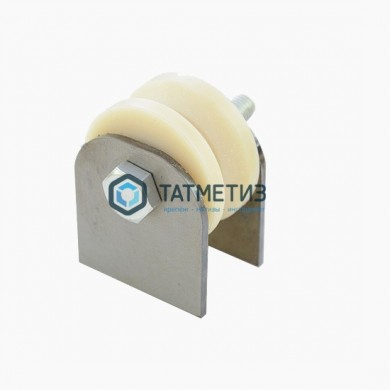 Ролик КАПРОЛОН d 50мм под УГОЛ на ПЛАСТИНАХ |  «ТАТМЕТИЗ» Ролик КАПРОЛОН d 50мм под УГОЛ на ПЛАСТИНАХ -  магазин крепежа «ТАТМЕТИЗ»