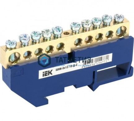 Шина нулевая на DIN-изол. ШНИ 8х12-10-Д-С ИЭК YNN10-812-10D-K07 |  «ТАТМЕТИЗ» Шина нулевая на DIN-изол. ШНИ 8х12-10-Д-С ИЭК YNN10-812-10D-K07 -  магазин крепежа «ТАТМЕТИЗ»