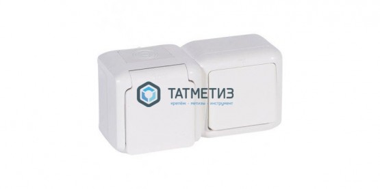 Блок ОП выключатель + розетка с заземл. защ. шторки IP44 Quteo бел. Leg 782318 |  «ТАТМЕТИЗ» Блок ОП выключатель + розетка с заземл. защ. шторки IP44 Quteo бел. Leg 782318 -  магазин крепежа «ТАТМЕТИЗ»