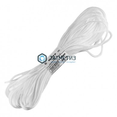 Шнур плетеный б/с ПП-Ф 16пр d= 4мм р/н__кгс БЕЛ |  «ТАТМЕТИЗ» Шнур плетеный б/с ПП-Ф 16пр d= 4мм р/н__кгс БЕЛ -  магазин крепежа «ТАТМЕТИЗ»
