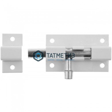 Задвижка накладная для окон и мебели "ШП-50 БЦ", цвет белый/цинк, 50мм |  «ТАТМЕТИЗ» Задвижка накладная для окон и мебели "ШП-50 БЦ", цвет белый/цинк, 50мм -  магазин крепежа «ТАТМЕТИЗ»