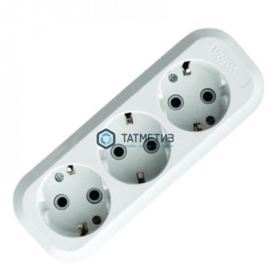 Колодка удлинителя 3-м с/з АВС-пл. UNIVersal E303 |  «ТАТМЕТИЗ» Колодка удлинителя 3-м с/з АВС-пл. UNIVersal E303 -  магазин крепежа «ТАТМЕТИЗ»