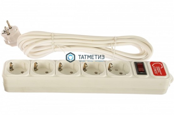 Сетевой фильтр 5х5м с выключателем, с/з, ПВС 3х0.75 СОЮЗ |  «ТАТМЕТИЗ» Сетевой фильтр 5х5м с выключателем, с/з, ПВС 3х0.75 СОЮЗ -  магазин крепежа «ТАТМЕТИЗ»