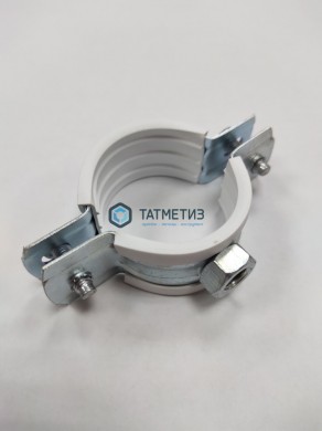 Хомут  20-24мм (1/2") сантехнический с гайкой М8 БЕЛЫЙ уплотнит. |  «ТАТМЕТИЗ» Хомут  20-24мм (1/2") сантехнический с гайкой М8 БЕЛЫЙ уплотнит. -  магазин крепежа «ТАТМЕТИЗ»