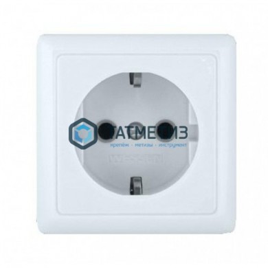 Розетка 1-м ОП с/з квадр. бел. ХИТ 10-А |  «ТАТМЕТИЗ» Розетка 1-м ОП с/з квадр. бел. ХИТ 10-А -  магазин крепежа «ТАТМЕТИЗ»