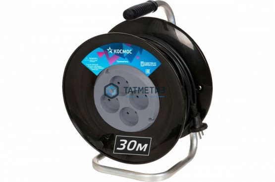 Удлинитель на кат. 4х30м с/з 16А IP44 3.5кВт ПВС 3х2.5 с терморазмыкателем КОСМОС |  «ТАТМЕТИЗ» Удлинитель на кат. 4х30м с/з 16А IP44 3.5кВт ПВС 3х2.5 с терморазмыкателем КОСМОС -  магазин крепежа «ТАТМЕТИЗ»