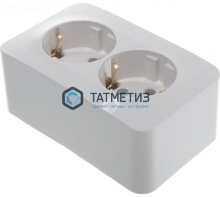 Розетка 2-м ОП BLANCA 16А 250В с заземл. бел., с изолирующей пластиной |  «ТАТМЕТИЗ» Розетка 2-м ОП BLANCA 16А 250В с заземл. бел., с изолирующей пластиной -  магазин крепежа «ТАТМЕТИЗ»