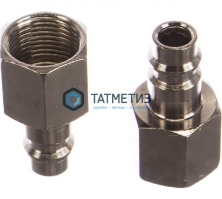 Ниппель универсальный быстросъемный ("папа"), внутренняя резьба 3/8", 2 шт. // Stels |  «ТАТМЕТИЗ» Ниппель универсальный быстросъемный ("папа"), внутренняя резьба 3/8", 2 шт. // Stels -  магазин крепежа «ТАТМЕТИЗ»