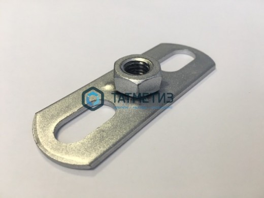 Опорная пластина с гайкой М12 (80х30х2,5мм) |  «ТАТМЕТИЗ» Опорная пластина с гайкой М12 (80х30х2,5мм) -  магазин крепежа «ТАТМЕТИЗ»
