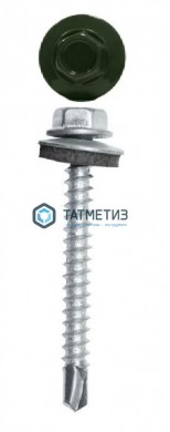 Саморез окраш.кров. 4,8х50 (51) /6020/ зеленый |  «ТАТМЕТИЗ» Саморез окраш.кров. 4,8х50 (51) /6020/ зеленый -  магазин крепежа «ТАТМЕТИЗ»