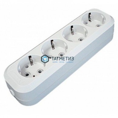 Колодка удлинителя 4-м с/з АВС-пл. UNIVersal E304 |  «ТАТМЕТИЗ» Колодка удлинителя 4-м с/з АВС-пл. UNIVersal E304 -  магазин крепежа «ТАТМЕТИЗ»