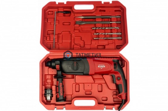 Перфоратор ELITECH П 1032РЭМ (SDS+,1050Вт,3реж,3.4Дж,набор оснастки,кейс) |  «ТАТМЕТИЗ» Перфоратор ELITECH П 1032РЭМ (SDS+,1050Вт,3реж,3.4Дж,набор оснастки,кейс) -  магазин крепежа «ТАТМЕТИЗ»
