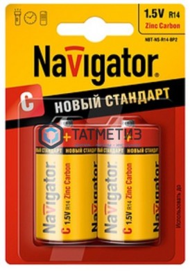 Батарейка Navigator R14 (маленький бочонок) |  «ТАТМЕТИЗ» Батарейка Navigator R14 (маленький бочонок) -  магазин крепежа «ТАТМЕТИЗ»