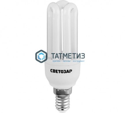 Энергосберегающая лампа СВЕТОЗАР, E27(стандарт),Т2,3U,тепл бел свет(2700 К),8000 час,9Вт(45) |  «ТАТМЕТИЗ» Энергосберегающая лампа СВЕТОЗАР, E27(стандарт),Т2,3U,тепл бел свет(2700 К),8000 час,9Вт(45) -  магазин крепежа «ТАТМЕТИЗ»
