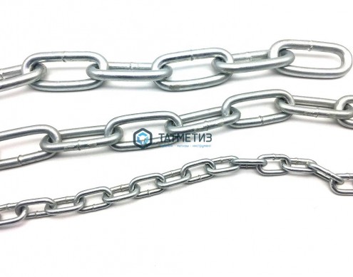 Цепь DIN 763 дл.зв. оц.10  (10 м/бух) |  «ТАТМЕТИЗ» Цепь DIN 763 дл.зв. оц.10  (10 м/бух) -  магазин крепежа «ТАТМЕТИЗ»