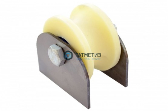 Ролик КАПРОЛОН d 70мм под ТРУБУ d.3/4" на ПЛАСТИНАХ |  «ТАТМЕТИЗ» Ролик КАПРОЛОН d 70мм под ТРУБУ d.3/4" на ПЛАСТИНАХ -  магазин крепежа «ТАТМЕТИЗ»