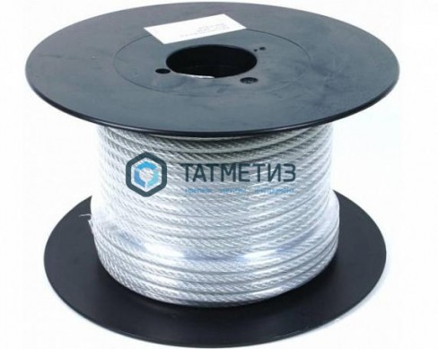 Трос с ПВХ стальной оц. 4-3  (250 м/бух) КТ / R |  «ТАТМЕТИЗ» Трос с ПВХ стальной оц. 4-3  (250 м/бух) КТ / R -  магазин крепежа «ТАТМЕТИЗ»