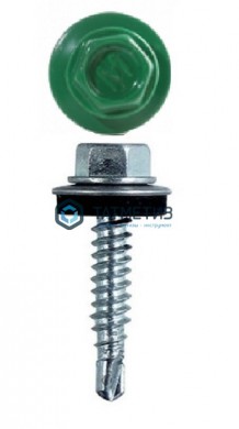 Саморез окраш.кров. 5,5х25 /6029/ зеленая мята |  «ТАТМЕТИЗ» Саморез окраш.кров. 5,5х25 /6029/ зеленая мята -  магазин крепежа «ТАТМЕТИЗ»