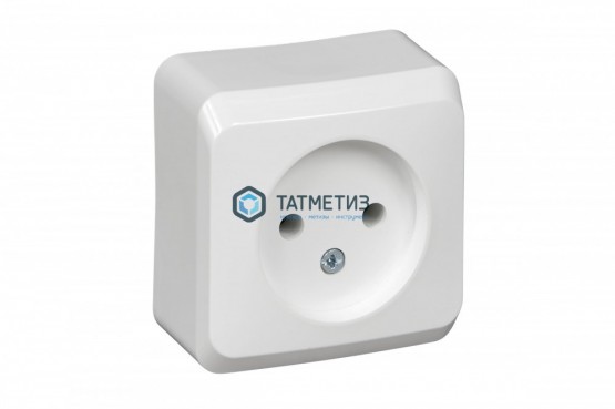 Розетка 1-м Этюд наруж, без заземл., без шторок, бел. PA16-001B |  «ТАТМЕТИЗ» Розетка 1-м Этюд наруж, без заземл., без шторок, бел. PA16-001B -  магазин крепежа «ТАТМЕТИЗ»
