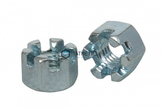 Гайка корончатая DIN 935, исп.1, оц М24 |  «ТАТМЕТИЗ» Гайка корончатая DIN 935, исп.1, оц М24 -  магазин крепежа «ТАТМЕТИЗ»