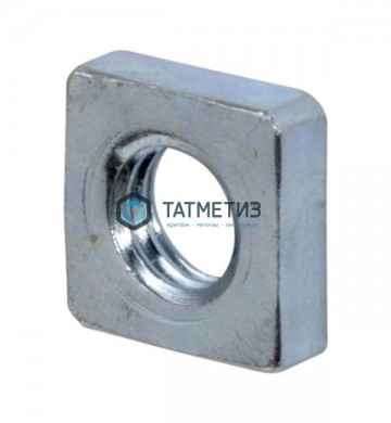 Гайка квадратная низкая DIN 562, оц М10  ( 200 шт/уп) |  «ТАТМЕТИЗ» Гайка квадратная низкая DIN 562, оц М10  ( 200 шт/уп) -  магазин крепежа «ТАТМЕТИЗ»