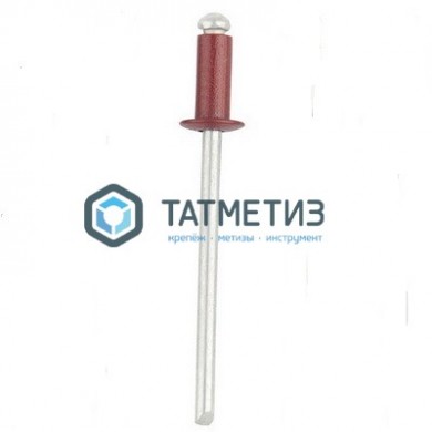 Заклепки ZK ал/ст 4,0x10 RAL 3005 (1000 шт/уп) ТК |  «ТАТМЕТИЗ» Заклепки ZK ал/ст 4,0x10 RAL 3005 (1000 шт/уп) ТК -  магазин крепежа «ТАТМЕТИЗ»