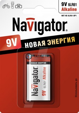 Батарейка Navigator Крона Alkaline |  «ТАТМЕТИЗ» Батарейка Navigator Крона Alkaline -  магазин крепежа «ТАТМЕТИЗ»