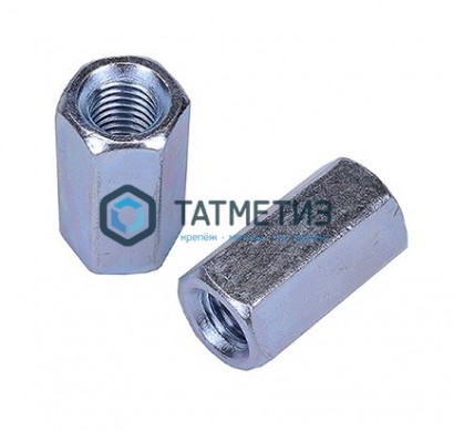 Гайка соединительная DIN 6334, оц М10х30  (600 шт/уп) КК |  «ТАТМЕТИЗ» Гайка соединительная DIN 6334, оц М10х30  (600 шт/уп) КК -  магазин крепежа «ТАТМЕТИЗ»