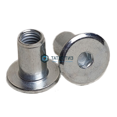 Гайка Эриксона М 6 с плоской головкой (уп 5 кг / 916 шт)* |  «ТАТМЕТИЗ» Гайка Эриксона М 6 с плоской головкой (уп 5 кг / 916 шт)* -  магазин крепежа «ТАТМЕТИЗ»