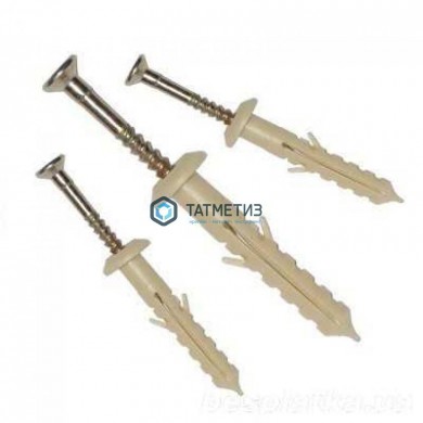 Дюбель-гвоздь  6х40 потай (200 шт/уп) ТК нейлон |  «ТАТМЕТИЗ» Дюбель-гвоздь  6х40 потай (200 шт/уп) ТК нейлон -  магазин крепежа «ТАТМЕТИЗ»